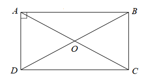 Cho hình chữ nhật  A B C D  có  A C = 16 c m .  Biết rằng bốn điểm  A , B , C , D  cùng thuộc một đường tròn. Gọi  O  là giao điểm của hai đường chéo  A C  và  B D .  Tâm và bán kính của đường tròn đó là (ảnh 1)