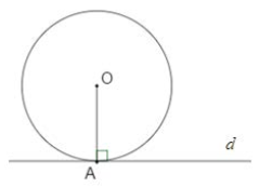 Nếu đường thẳng  d  là tiếp tuyến của đường tròn  ( O )  tại  A  thì (ảnh 1)