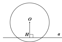 Cho đường tròn  ( O )  và đường thẳng  a .  Kẻ  O H ⊥ a  tại điểm  H ,  biết  O H < R .  Khi đó, đường thẳng  a  và đường tròn  ( O ) (ảnh 1)