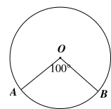 Cho đường tròn  ( O )  đi qua hai điểm  A , B . Biết  ˆ A O B = 100 ∘  thì số đo của cung lớn  A B  là (ảnh 1)