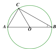 Cho đường tròn  ( O )  đường kính  A B = 2 √ 2 c m .  Điểm  C ∈ ( O )  sao cho  ˆ A B C = 30 ∘ .  Diện tích hình quạt  B A C  bằng (ảnh 1)