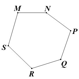 Ngũ giác  M N P Q R S  gồm những cạnh nào? (ảnh 1)