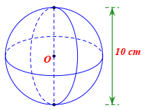 Cho hình vẽ dưới đây.Bán kính hình cầu bằng (ảnh 1)