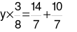 Tìm y, biết: y × 3/8 = 2 + 10/7 (ảnh 3)