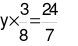 Tìm y, biết: y × 3/8 = 2 + 10/7 (ảnh 4)