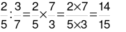 Thực hiện phép tính: 2/5 : 3/7 =  (ảnh 2)