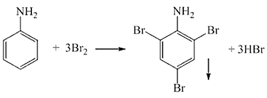 Cho 13,95 gam aniline tác dụng hoàn toàn với dung dịch Br2. Sau phản ứng thu được m gam kết tủa trắng. Tính giá trị của m? (ảnh 1)