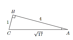  Cho ∆ABC vuông tại B như hình bên. Khẳng định nào dưới đây là đúng? (ảnh 1)