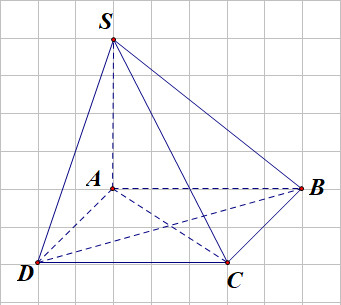 Cho hình chóp  S . A B C D  có  S A ⊥ ( A B C D ) . Khẳng định nào sau đây sai. (ảnh 1)