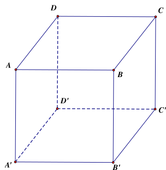 Cho hình lập phương  A B C D . A ′ B ′ C ′ D ′ . Chọn khẳng định sai? (ảnh 1)