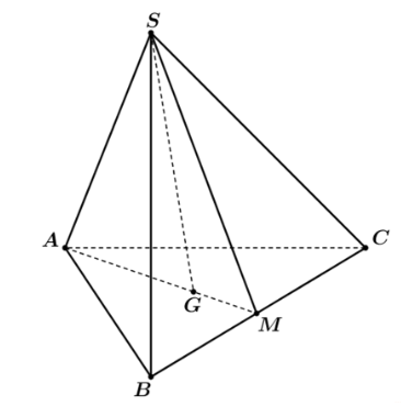 Cho hình chóp đều  S . A B C  có  A B C  là tam giác đều cạnh  a , cạnh bên  S A = a √ 21 6 . Gọi  G  là trọng tâm của  Δ A B C  và kẻ  A M ⊥ B C .  a) Đường thẳng  S G  vuông góc với mặt phẳng  ( A B C ) .  b)  S M ⊥ B C .  c) Góc giữa hai mặt phẳng  ( S B C )  và  ( A B C )  là góc  ˆ S M A .  d) Giá trị góc  α  giữa hai mặt phẳng  ( S B C )  và  ( A B C )  bằng  60 ∘ . (ảnh 1)