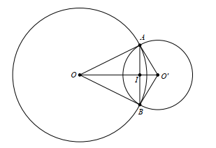 Cho hai đường tròn (O; 6 cm) và (O'; 2 cm) cắt nhau tại A, B sao cho OA là tiếp tuyến của (O'). Độ dài dây AB là: (ảnh 1)