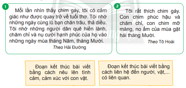 Chọn đáp án sai khi làm kết bài bài văn miêu tả con vật?  A. Kể thêm một câu chuyện khác về con vật  B. Đưa ra nhận xét hoặc cảm nhận về con vật  C. Kết thúc đột ngột mà không có cảm xúc  D. Chỉ tóm tắt lại phần thân bài (ảnh 1)