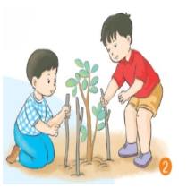 Quan sát tranh và cho biết các bạn trong tranh đang làm gì? (ảnh 1)