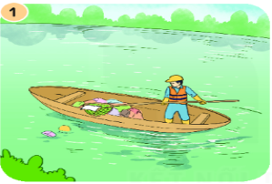  Quan sát tranh, nói về hoạt động trong tranh bằng cách điền từ thích hợp vào chỗ trống:trong sạch vớt rác bảo vệNgười đàn ông trong tranh đang ......... trên mặt hồ.Đây là hoạt động ... (ảnh 1)