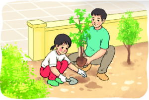 Quan sát tranh và cho biết hành động trong tranh? (ảnh 1)