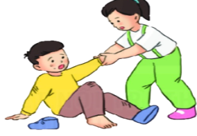 Quan sát tranh và cho biết tình huống đang diễn ra trong tranh:  (ảnh 1)