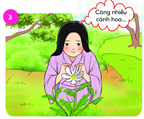 Nội dung sau ứng với bức tranh nào?Cầm bông hoa trong tay, cô bé vui mừng chạy về nhà. Phát hiện ra mẹ đang đứng tươi cười khỏe mạnh chờ cô ở đầu ngõ. Từ đó, hai mẹ con lại sống vui vẻ và hạn (ảnh 3)