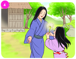 Nội dung sau ứng với bức tranh nào?Cầm bông hoa trong tay, cô bé vui mừng chạy về nhà. Phát hiện ra mẹ đang đứng tươi cười khỏe mạnh chờ cô ở đầu ngõ. Từ đó, hai mẹ con lại sống vui vẻ và hạn (ảnh 4)