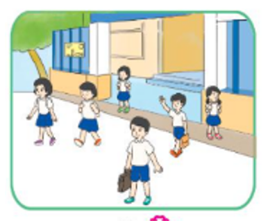  Em hãy quan sát hình và điền từ phù hợp vào chỗ trống sau “Giờ ....” (ảnh 1)