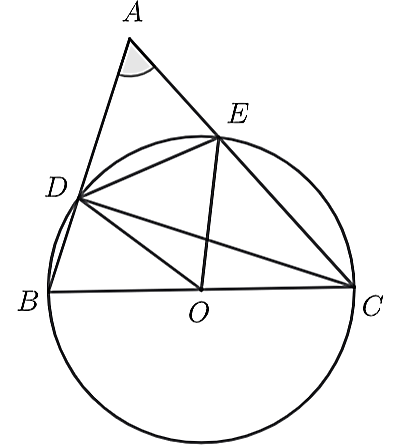 Tính số đo góc   ˆ O D E  . (ảnh 1)