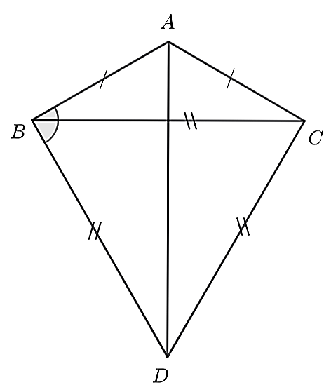 Cho tam giác ABC cân tại A có   ˆ B A C = 120 ∘  , trên nửa mặt phẳng bờ BC không chứa đỉnh A, lấy D sao cho BCD là tam giác đều. Khi đó (ảnh 1)