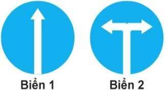  Biển nào (đặt trước ngã ba, ngã tư) cho phép xe được rẽ sang hướng khác?1. Biển 1.2. Biển 2.3. Không biển nào. (ảnh 1)