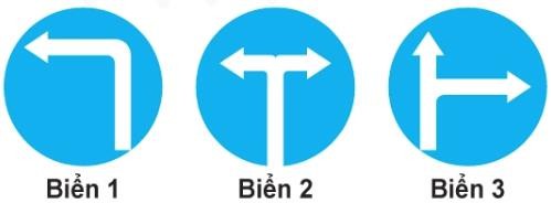  Biển nào không cho phép rẽ phải?1. Biển 1.2. Biển 2.3. Biển 3.4. Biển 1 và biển 3. (ảnh 1)