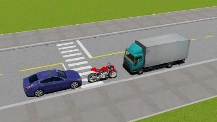  Xe nào đỗ vi phạm quy tắc giao thông?1. Chỉ xe mô tô.2. Chỉ xe tải.3. Cả ba xe.4. Chỉ xe mô tô và xe tải. (ảnh 1)