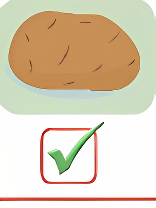  Look and choose.Is there a potato?A. Yes, please.B. Yes, there is.C. No, there isn’t.D. No, thank you. (ảnh 1)