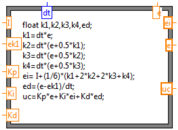  Chọn phát biểu sai khi phát biểu về giải thuật PID khi viết trong hàm Formula node: (ảnh 1)