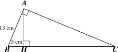 Cho   Δ A B C   vuông tại   A  , có đường cao   A H   và   A B = 13 c m  ,   B H = 5 c m .   Tỉ số lượng giác   sin C   (làm tròn đến chữ số thập phân thứ hai) bằng (ảnh 1)