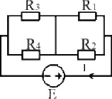 Hãy xác định dòng điện I của mạch. Biết R1=4Ω;R2=4Ω;R3=2Ω; R4=2Ω;E=12VA 4AC 1AD 2A (ảnh 1)