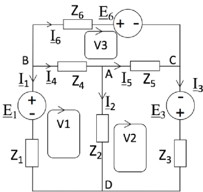 Cho mạch điện như hình vẽ ở chế độ xác lập điều hoàPhương án nào sau đây đúng?B I1 = - Iv1 ; I2 = Iv1 + Iv2; I3 = Iv2C I1 = - Iv1 ; I2 = Iv1 - Iv2; I3 = - Iv2D I1 = Iv1 ; I2 = Iv1 - Iv2; I3 = (ảnh 1)