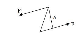  Xác định mômen ngẫu lực?A. \({\rm{m}} =  - {\rm{F}}.{\rm{a}}\)B. \({\rm{m}} =  + {\rm{F}}/{\rm{a}}\)C. \({\rm{m}} =  + {\rm{F}}.{\rm{a}}\)D. \(m =  - F/a\) (ảnh 1)