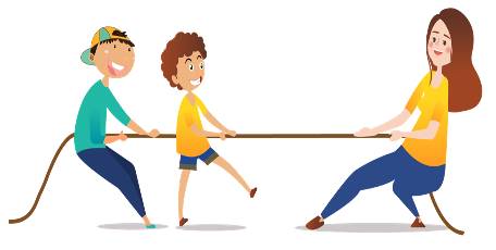  Nối hình ảnh và tên gọi. 1. a. lều2. b. kéo co (ảnh 1)