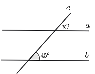 Cho   a ∥ b  , số đo góc   x   trên hình vẽ bằng (ảnh 1)