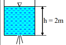 Một bể chứa dài 10 m, rộng 5 m, chứa chất lỏng cao h = 2 m. Bỏ qua tổn thất. Thời gian tháo cạn bể qua lỗ có diện tích S = 0,5 dm² lắp dưới đáy bể bằng (giây): (ảnh 1)