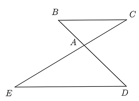 Cho hình vẽ bên, biết   B C ∥ E D  . Khẳng định nào sau đây là sai? (ảnh 1)