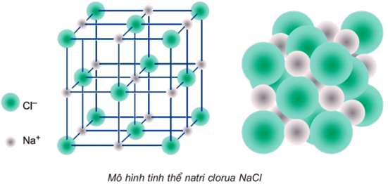 Cho mô hình tinh thể NaCl như hình dưới:Số ion chloride (Cl–) bao quanh gần nhất với ion sodium (Na+) là (ảnh 1)