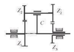  Cho cơ cấu phẳng như hình vẽ. Bậc tự do của cơ cấu là: (ảnh 1)