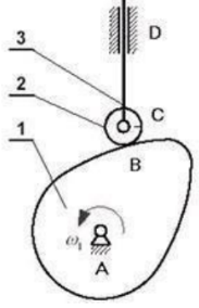  Tính bậc tự do của cơ cấu cam phẳng sau: (ảnh 1)