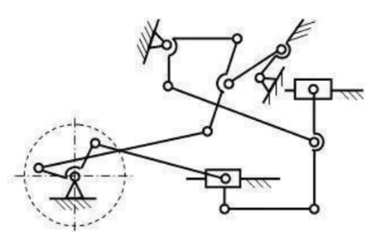  Cho cơ cấu phẳng như hình vẽ. Bậc tự do của cơ cấu là: (ảnh 1)