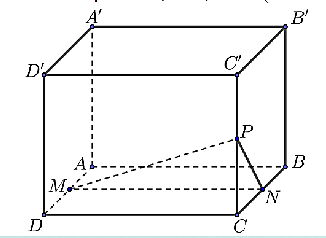Cho hình lăng trụ ABCD.A'B'C'D' có hai đáy là các hình bình hành. Các điểm M, N, P lần lượt là trung điểm của cạnh AD, BC, CC' (hình vẽ).a) A'B' // (MNP).b) (MNP) // (BC'D').c) (MNP) // (B'C' (ảnh 1)