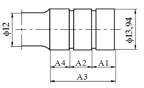  Cho chi tiết như hình. Khi gia công chi tiết, yêu cầu các kích thước như sau: A1 = 20-0,033 A2 = 40-0,025; A3 = 100\(_{ - 0,025}^{ + 0,010}\). Hãy cho biết khâu nào là khâu giảm? (ảnh 1)