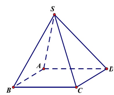 Cho hình chóp S.ABCD có đáy ABCD là hình vuông, tam giác SAD đều. Góc giữa hai đường thẳng BC và SA bằng  (ảnh 1)