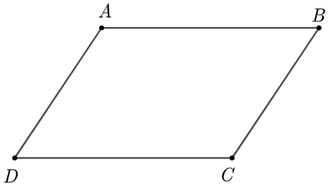 Chọn câu sai. Cho A B C D là hình bình hành. Khi đó: (ảnh 1)