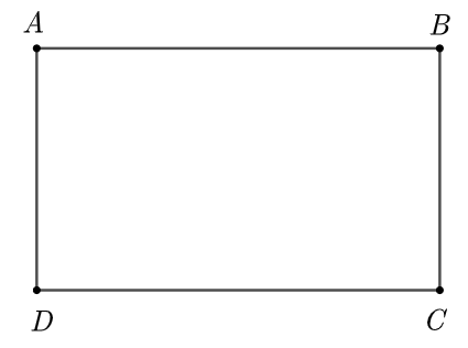  Hình chữ nhật  A B C D  có cạnh  A B  song song với cạnh nào?  A. A D (ảnh 1)