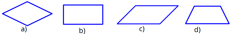  Chọn đáp án đúng. Quan sát các hình vẽ dưới đây, hình thoi là (ảnh 1)