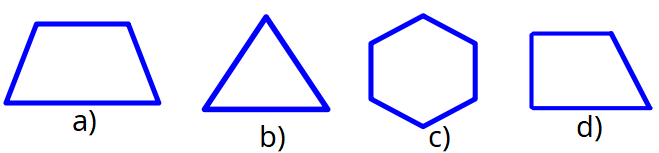 Chọn đáp án đúng. Quan sát hình vẽ dưới đây và cho biết hình lục giác đều là (ảnh 1)